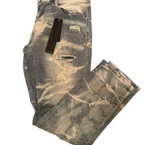 Men's Distressed Gray Skinny Jeans